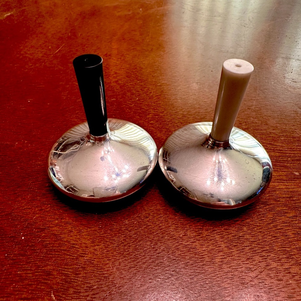 1950’s EPS HH ALTA COHR Denmark Silver Pate and Bakelite Salt & Pepper Shakers